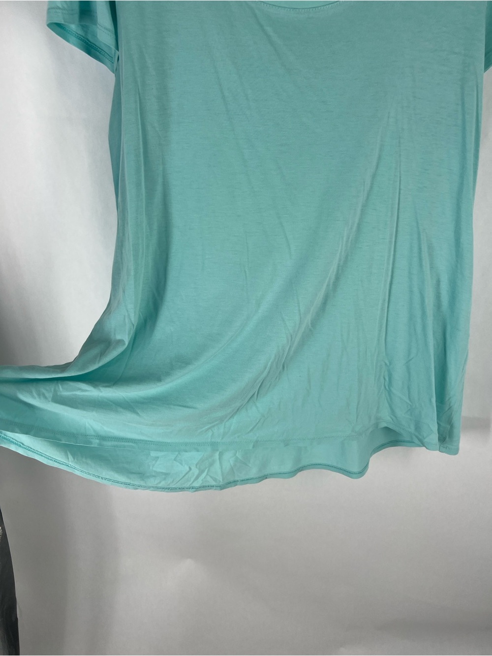 J.Jill Pure Jill Scoop Neck Elliptical Tee Aqua Blue Pima Cotton Size M - Picture 3 of 11
